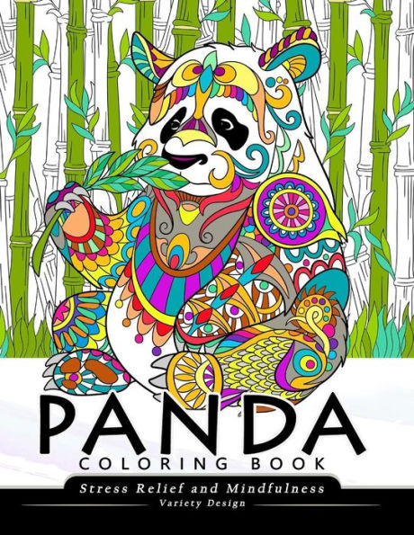 Panda Coloring Book : Stress-Relief Coloring Book For Grown-Ups, Adults (Animal Coloring Book)
