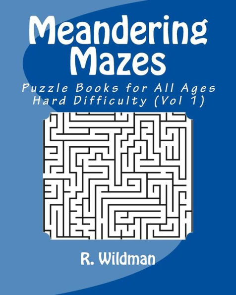Meandering Mazes : Puzzle Books For All Ages - Hard Difficulty