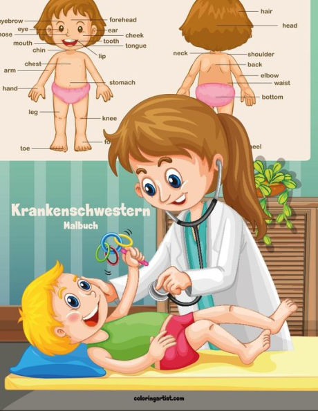 Krankenschwestern-Malbuch 1 (German Edition)