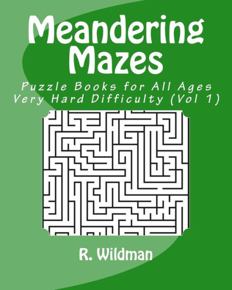 Meandering Mazes : Puzzle Books For All Ages - Very Hard Difficulty