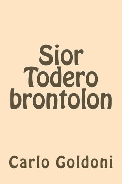 Sior Todero Brontolon - 9781982078874