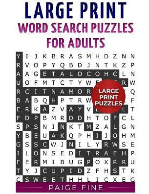 Large Print Word Search Puzzles For Adults