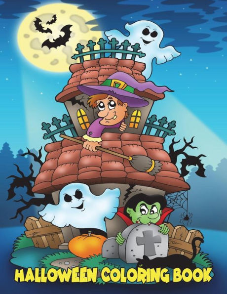 Halloween Coloring Book: For Kids Ages 4-8, 8-12
