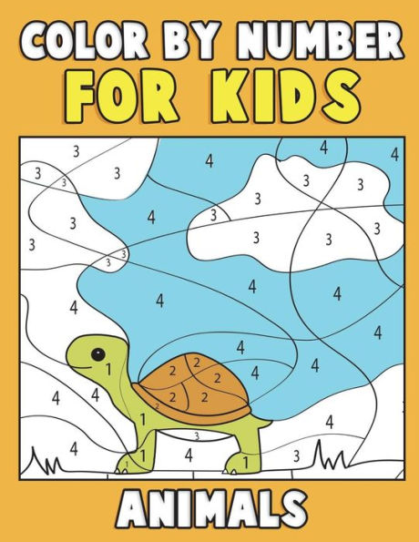 Colorea por números para niños: Animales: Libro para colorear de animales kawaii súper lindos para niños de 4 a 8 años - Primer libro para colorear para niños pequeños, libro educativo preescolar... (Libro de actividades para colorear para niños)