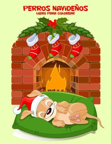 Perros Navideños Libro Para Colorear 1