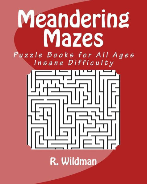 Meandering Mazes : Puzzle Books For All Ages - Insane Difficulty
