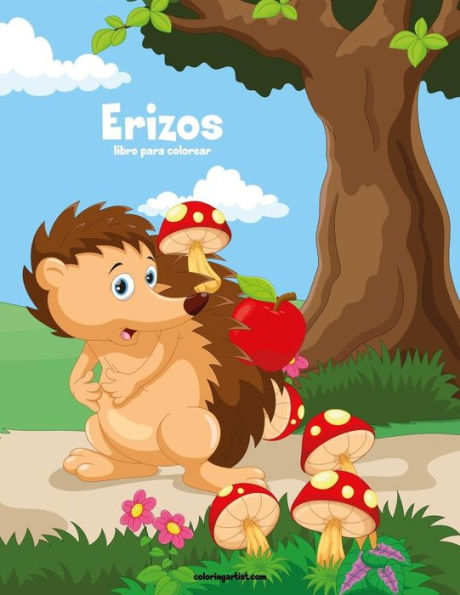 Erizos libro para colorear 1 (Spanish Edition)
