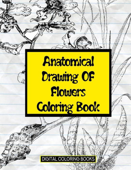 Libro Para Colorear Dibujo Anatómico De Flores