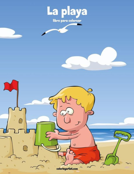 La playa libro para colorear 1 (Spanish Edition)