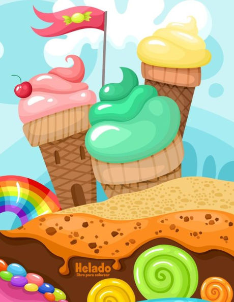 Helado libro para colorear 1 (Spanish Edition)
