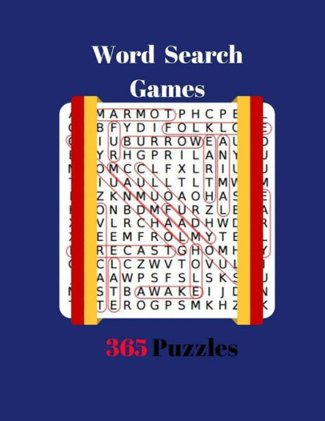 Word Search Games 365 Puzzles : Large Print Your Book Fun Game Easy Games For All Age
