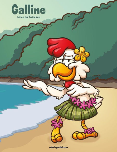 Galline Libro da Colorare 1 (Italian Edition)
