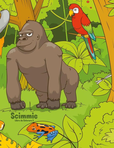 Scimmie Libro Da Colorare 3