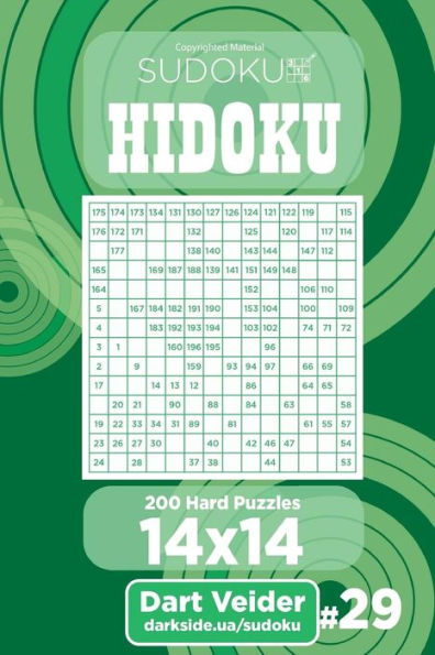 Sudoku Hidoku - 200 Hard Puzzles 14X14