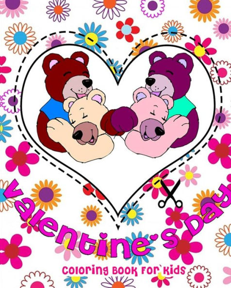 Valentine'S Day Coloring Book For Kids : Heart Cut Outs For Kids Plus Activity Book (Coloring, Mazes And Word Puzzles And Dot Games For Kids Ages 3 - 8