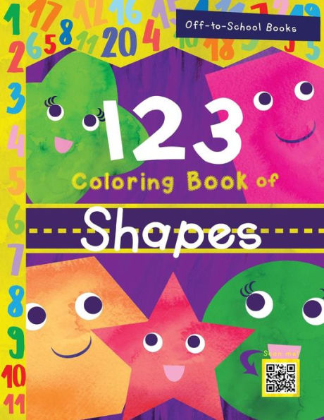 123 Libro para colorear de formas (libro para niños, libro de números, libro para preescolares, 3 a 5 años)
