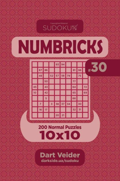 Sudoku Numbricks - 200 Normal Puzzles 10X10