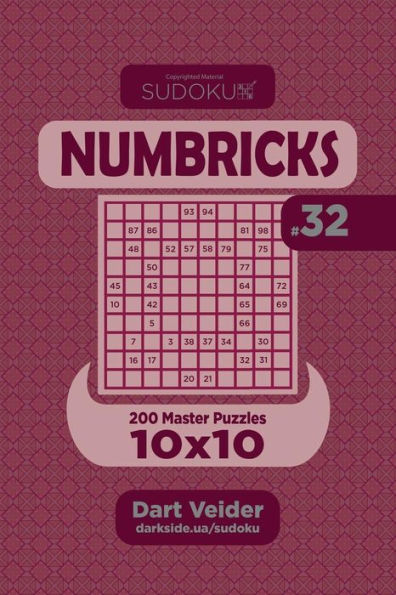 Sudoku Numbricks - 200 Master Puzzles 10X10