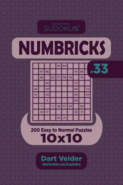 Sudoku Numbricks - 200 Easy To Normal Puzzles 10X10