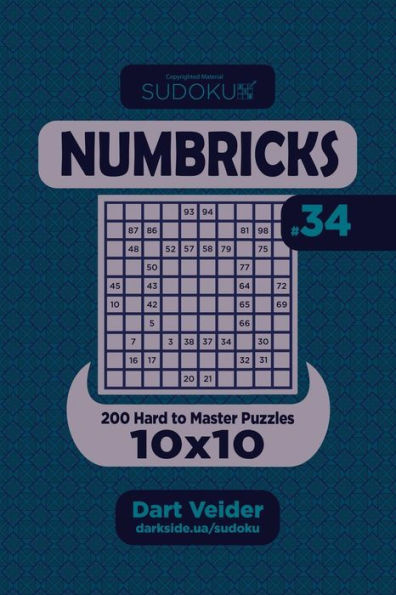 Sudoku Numbricks - 200 Hard To Master Puzzles 10X10