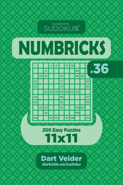 Sudoku Numbricks - 200 Easy Puzzles 11X11
