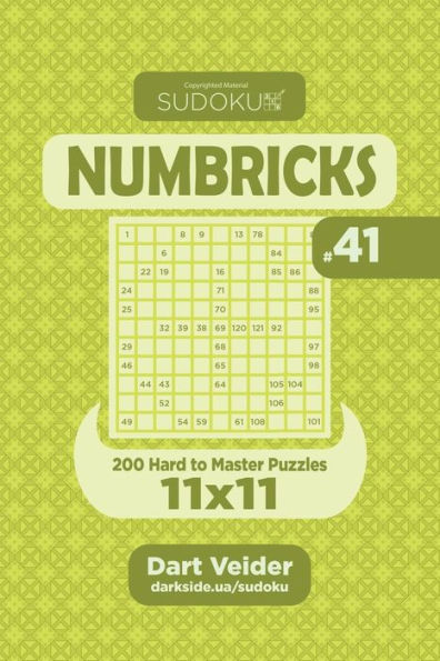 Sudoku Numbricks - 200 Hard To Master Puzzles 11X11