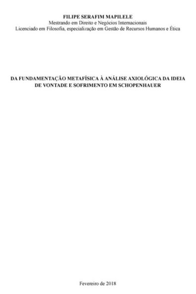 Metafisica De Schopenhauer
