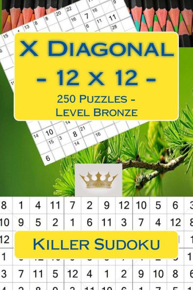Killer Sudoku X Diagonal - 12 x 12 - 250 Puzzles - Level Bronze: Book for your mood (12 x 12 PITSTOP)