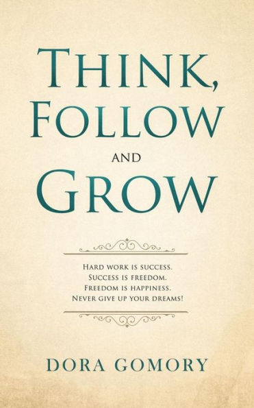 Think, Follow And Grow : Hard Work Is Success. Success Is Freedom. Freedom Is Happiness. Never Give Up Your Dreams!