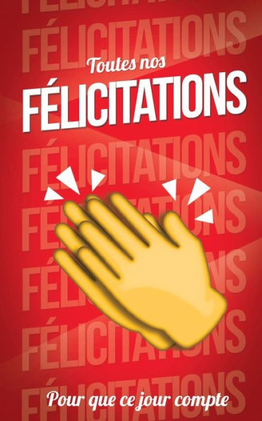 Toutes Nos Felicitations - Rouge - Carte Livre D'Or : Taille M (12,7X20Cm)