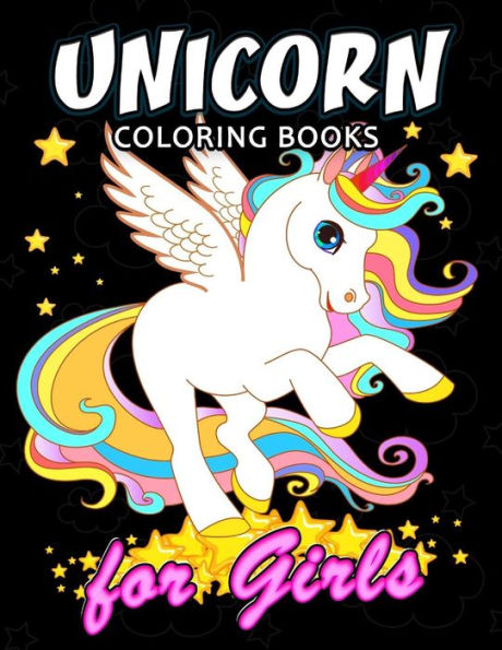 Unicorn Coloring Book For Girls : Cute Coloring Book Easy, Fun, Beautiful Coloring Pages
