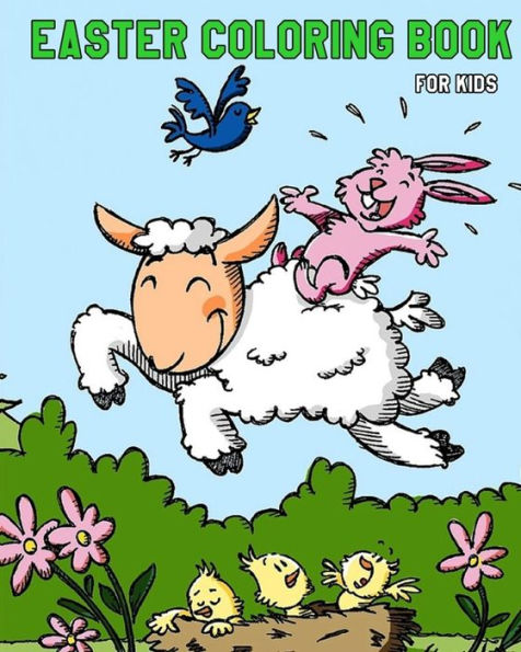 Easter Coloring Book For Kids: Plus Fun Activities for Kids (Mazes, Find The Differences Games and Word Search Puzzle)