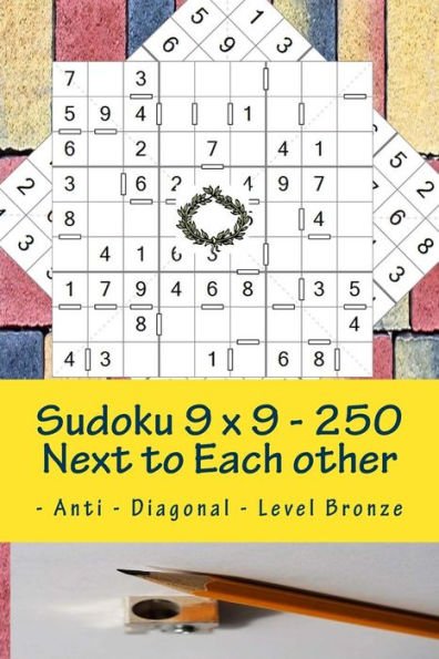 Sudoku 9 X 9 - 250 Next To Each Other - Anti - Diagonal - Level Bronze