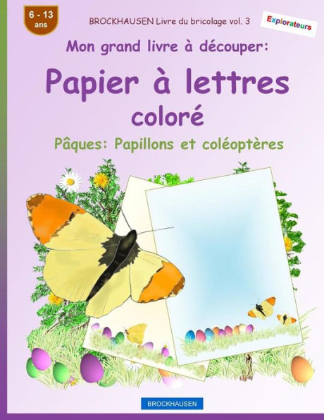 BROCKHAUSEN Libro del bricolaje vol. 3 - Mon grand livre � d�couper - Papier � lettres color�: P�ques: Papillons et col�opt�res (Edición francesa)