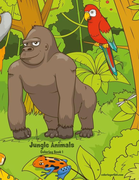 Jungle Animals Coloring Book 1