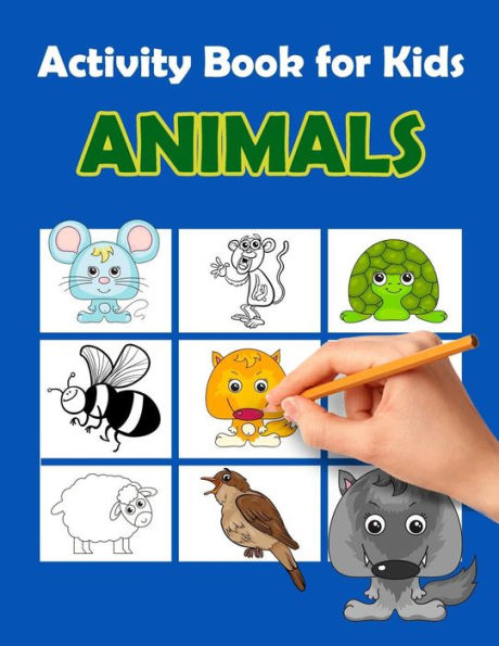 Libro de actividades para niños Animales:: Actividades divertidas con animales para niños. Punto a punto, páginas para colorear, contar números, trazar líneas y letras y más. (Libro de actividades para niños de 3 a 5 años)