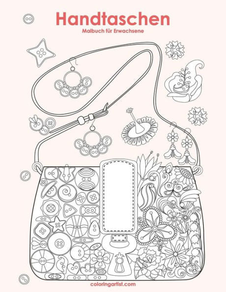 Handtaschen-Malbuch für Erwachsene 1 (German Edition)