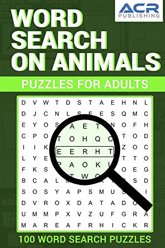 Word Search on Animals : 100 Word Search Puzzles