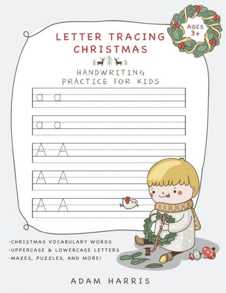 Letter Tracing Christmas : Handwriting Practice For Kids