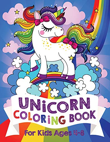 Unicorn Coloring Book: For Kids Ages 4-8 (Us Edition) (Silly Bear Coloring Books)