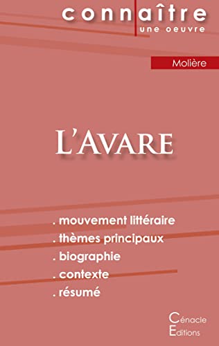 Fiche De Lecture L'Avare De Molière (Analyse Littéraire De Référence Et Résumé Complet) (French Edition)