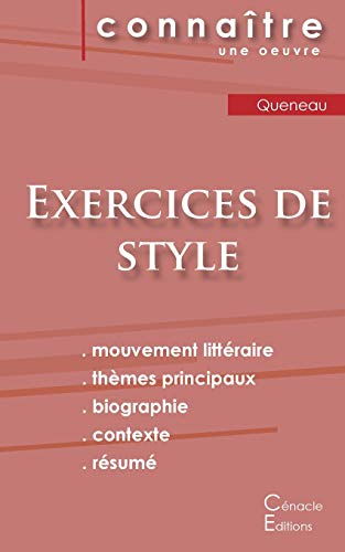 Fiche de lecture Exercices de style de Raymond Queneau (Analyse litt??raire de r??f??rence et r??sum?? complet) (French Edition)