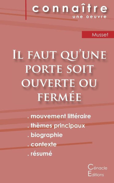 Fiche De Lecture Il Faut Qu'Une Porte Soit Ouverte Ou Fermée (Analyse Littéraire De Référence Et Résumé Complet) (French Edition)