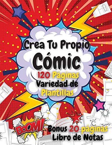 Crea Tu Propio C??mic: C??mic en Blanco para Adultos, Adolescentes y Ni??os - Escribe y Dibuja tus Propios C??mics - 120 P??ginas en Blanco con una ... 20 Paginas Libro de Notas (Spanish Edition)