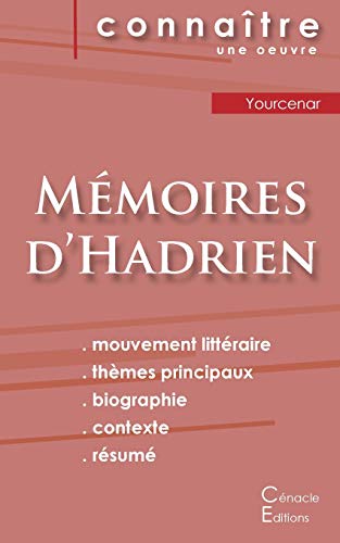 Fiche de lecture M??moires d'Hadrien de Marguerite Yourcenar (Analyse litt??raire de r??f??rence et r??sum?? complet) (??DITIONS DU C??NACLE) (French Edition)