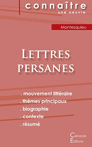 Fiche De Lecture Lettres Persanes De Montesquieu (Analyse Litteraire De Reference Et Resume Complet) (French Edition)
