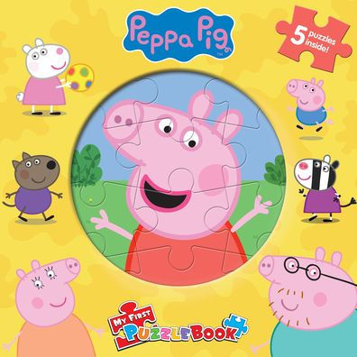 Phidal ? Peppa Pig My First Puzzle Book - Jigsaw Book For Kids Children Toddlers Ages 3 And Up Preschool Educational Learning - Gift For Easter, Holiday, Christmas, Birthday