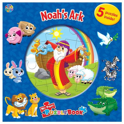 Phidal ? Noah's Ark My First Puzzle Book - Jigsaw Book For Kids Children Toddlers Ages 3 And Up Preschool Educational Learning - Gift For Easter, Holiday, Christmas, Birthday