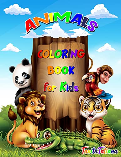 Animals Coloring Book Fur Kids: Animal Coloring Pages Fur Kids, Ages 4-8, Relaxation And Stress Relief Designs Including Wild Furm Animals And Sea Creatures
