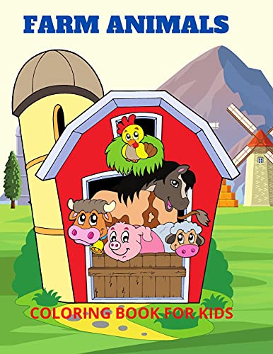 Farm Animals- Coloring Book For Kids: Amazing Farm Animals Coloring Book For Kids, Age:4-8Deeas